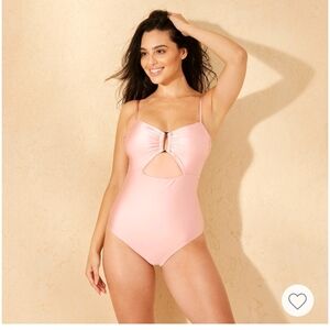 Pink Cutout Swimsuit